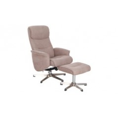 VL Rayna 1 Seater Recliner with Footstool - Sand (Nett)